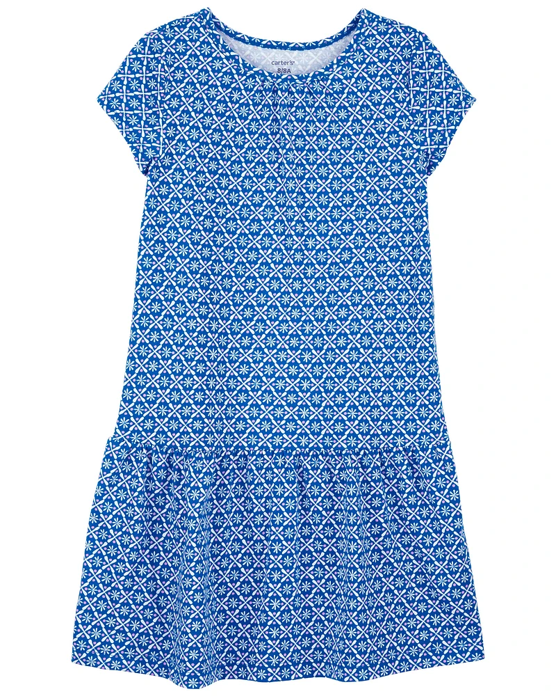 Geo Print Cotton Dress