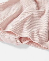 Baby Girl Pointelle Romper Made With Organic Cotton