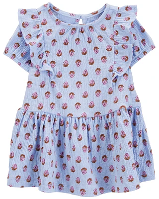 Baby Floral Crinkle Jersey Dress