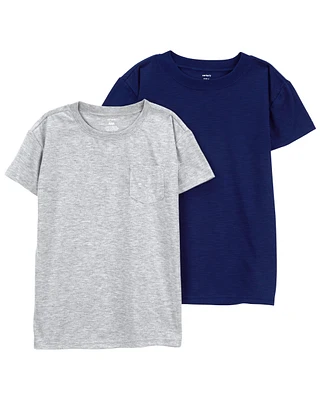 2-Pack Oversized Slub Jersey Pyjama Tees