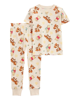 Toddler Winnie The Pooh Snug Fit Cotton 2-Piece Pyjamas - Beige