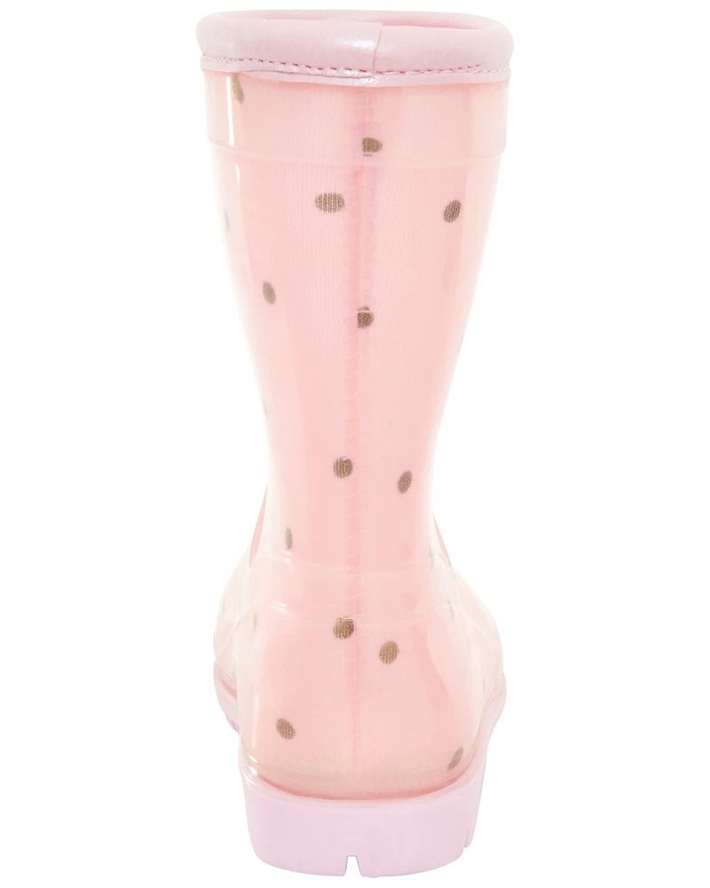 Toddler Polka Dot Rain Boots