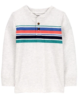 Baby Striped Long-Sleeve Henley