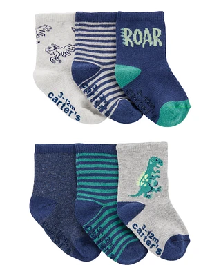 Baby 6-Pack Dinosaur Socks