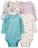 Baby 4-Pack Long-Sleeve Bodysuits