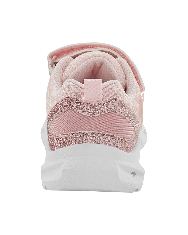 Toddler Glitter Light Up Sneakers - Pink