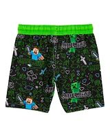 Kid MinecraftTM Swim Trunks