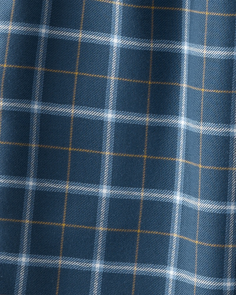 Kid 2-Piece Plaid Loose Fit Coat-Style Pyjamas