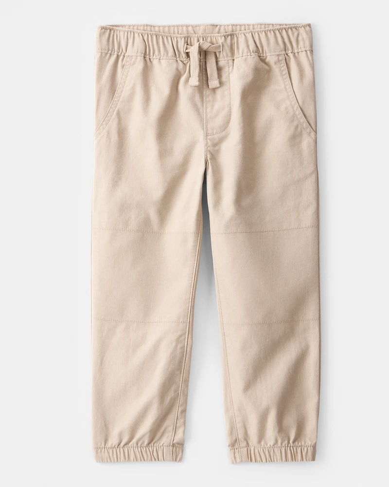 Toddler Boy Cotton Pull-On Fashion Pants - Khaki