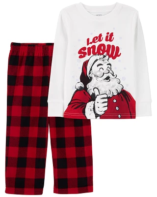 2-Piece Santa Cotton & Fleece Pyjamas