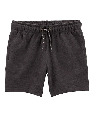Toddler Pull-On Cotton-Blend Shorts - Black