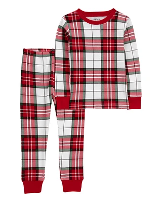 Toddler 2-Piece Plaid 100% Snug Fit Cotton Pyjamas