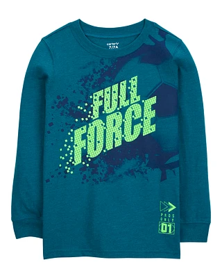 Kid Soccer Long-Sleeve Tee - Green