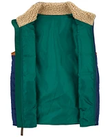 Kid Colourblock Zip-Up Puffer Vest