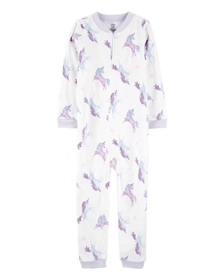 Kid 1-Piece Unicorn Fleece Footless Pyjamas