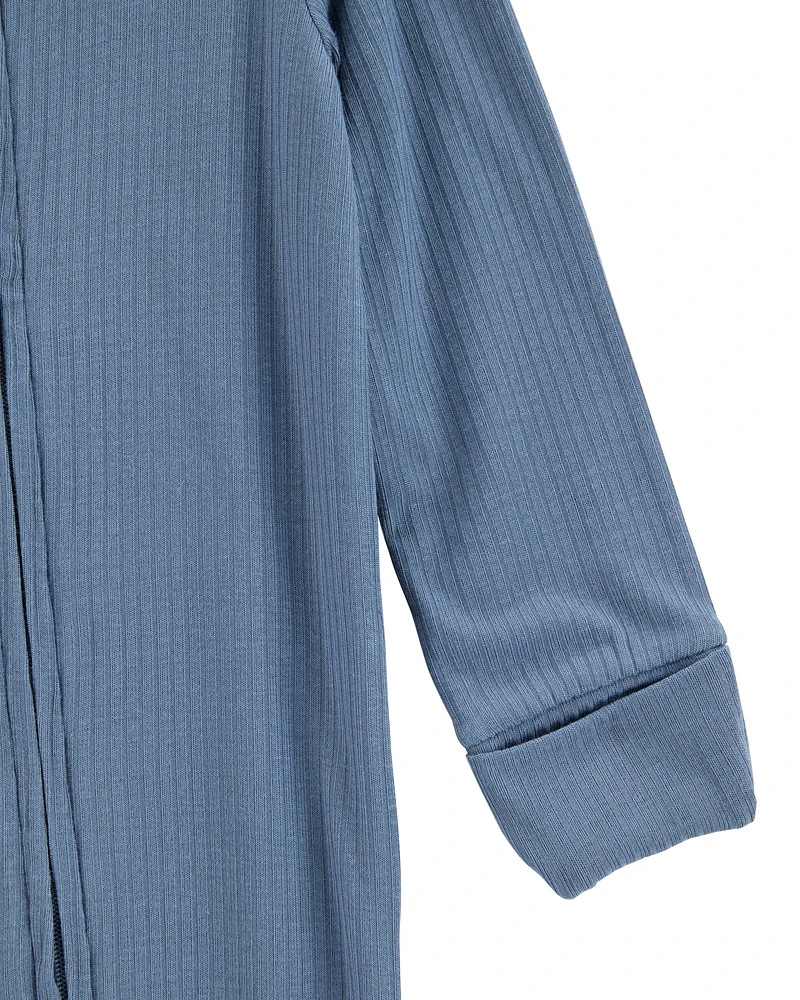 Baby Solid 2-Way Zip PurelySoft Convertible Foot Sleeper Pyjamas