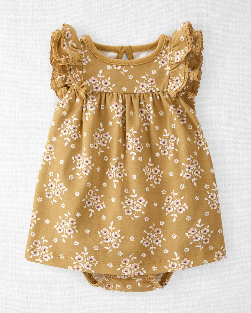 Baby Organic Cotton Dress with Bloomer