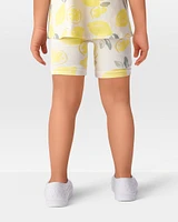 Toddler Lemon Print Bike Shorts