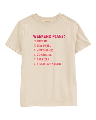 Kid Weekend Plans Short-Sleeve Graphic Tee