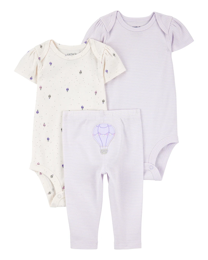 Baby Girl 3-Piece Hot Air Balloon Little Character Set