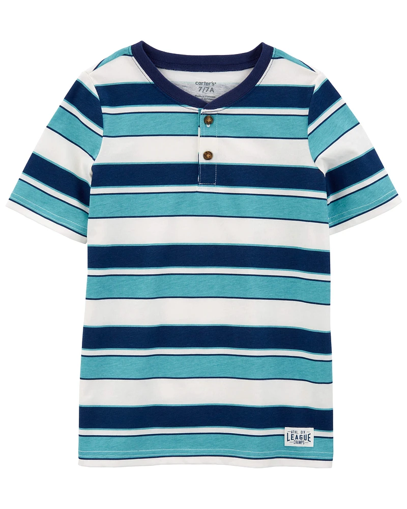 Kid Striped Henley Tee