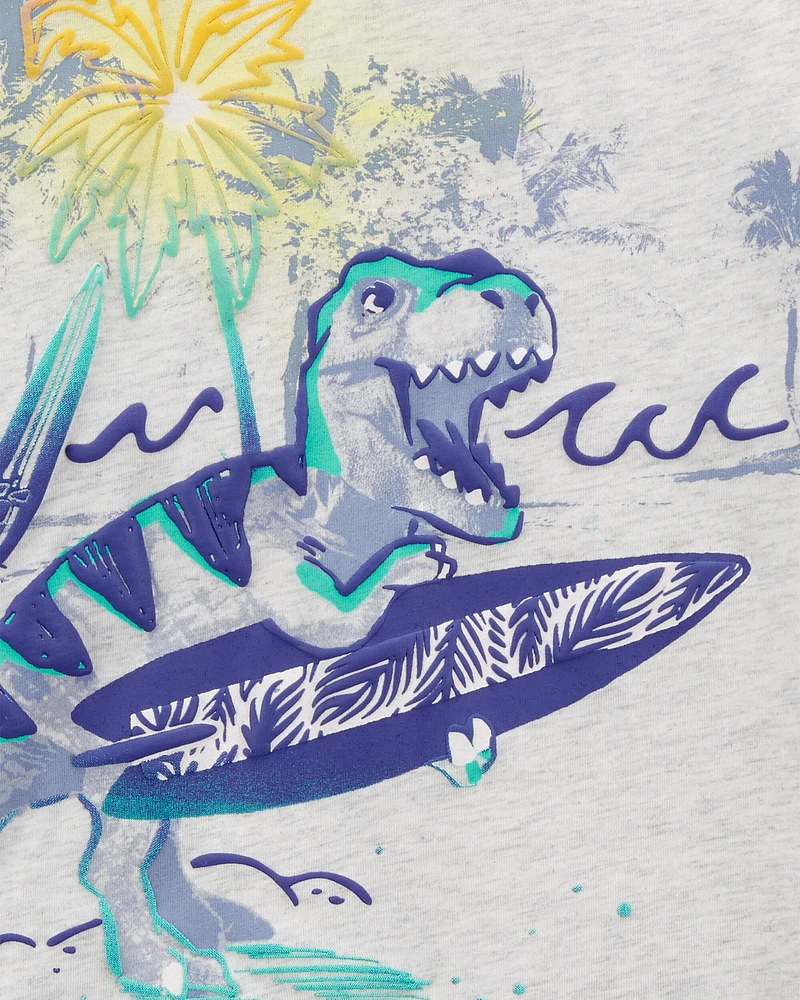 Dinosaur Surfing Jersey Tee