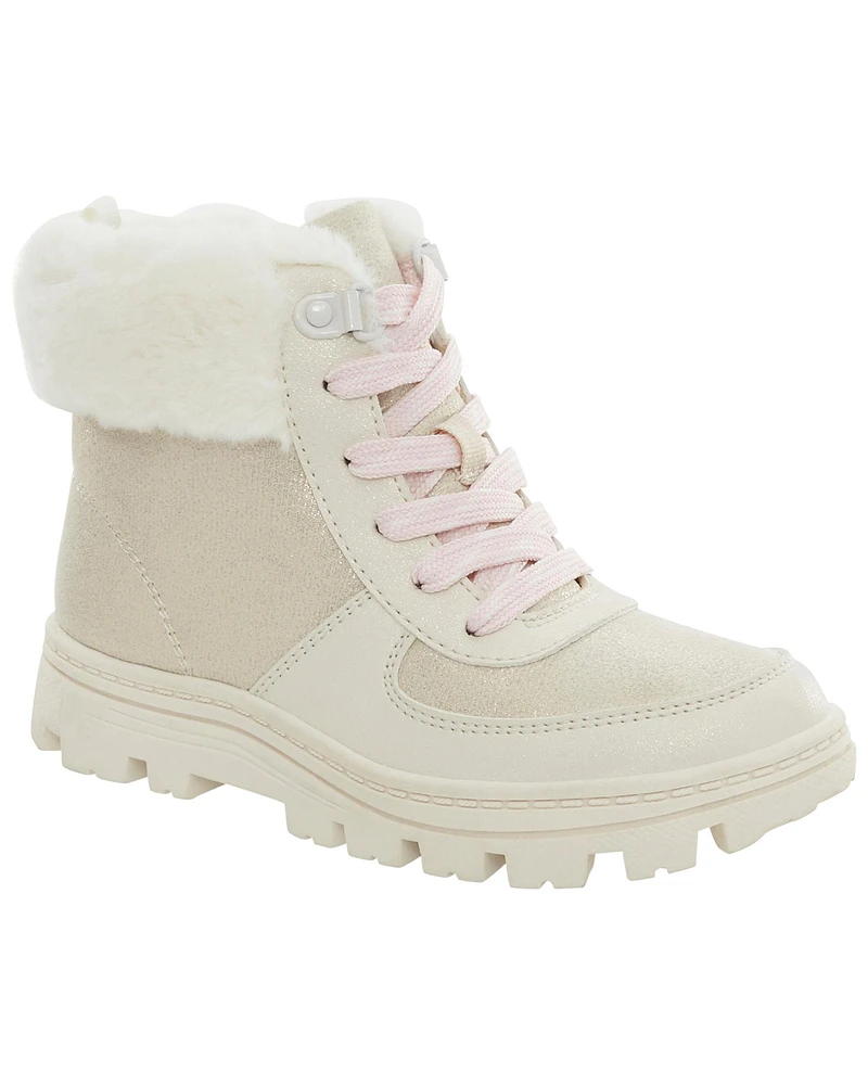 Kid Faux Fur Hiking Boots