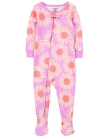 Toddler 1-Piece Sunflower 100% Snug Fit Cotton Footed Pyjamas