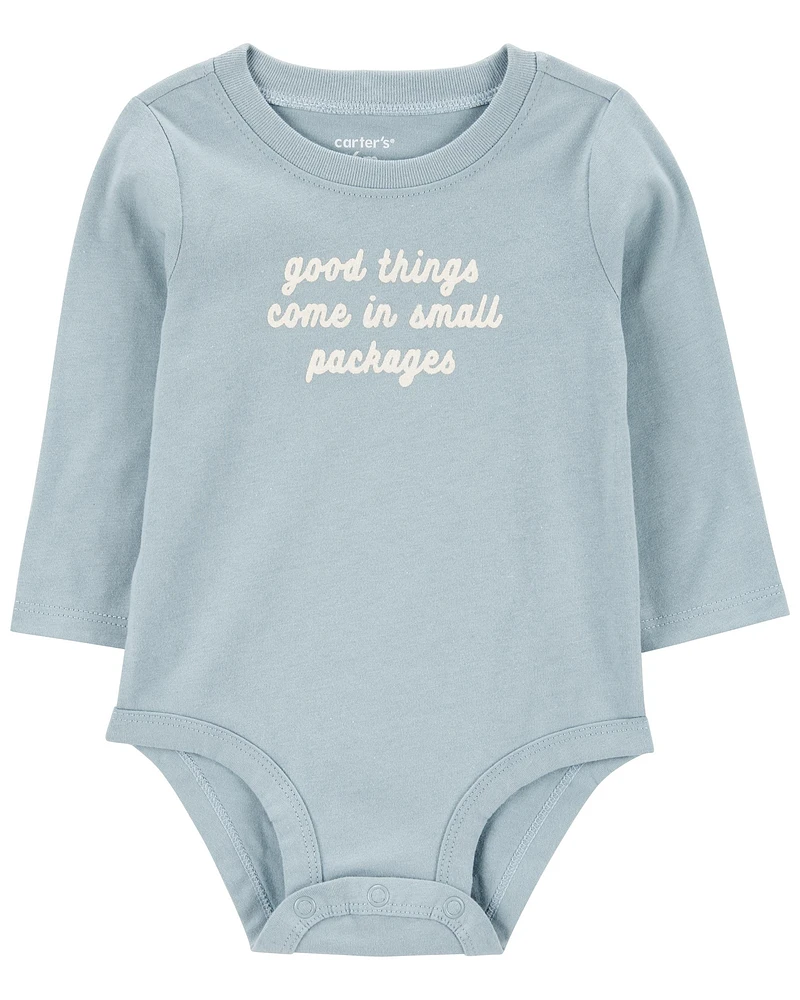 Good Things Come Small Packages Long-Sleeve Bodysuit