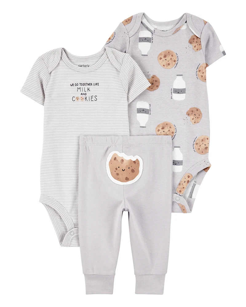 Baby 3-Piece Milk & Cookies Little Character Set