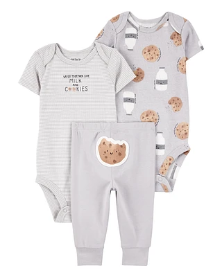 Baby 3-Piece Milk & Cookies Little Character Set