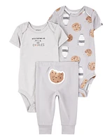 Baby 3-Piece Milk & Cookies Little Character Set