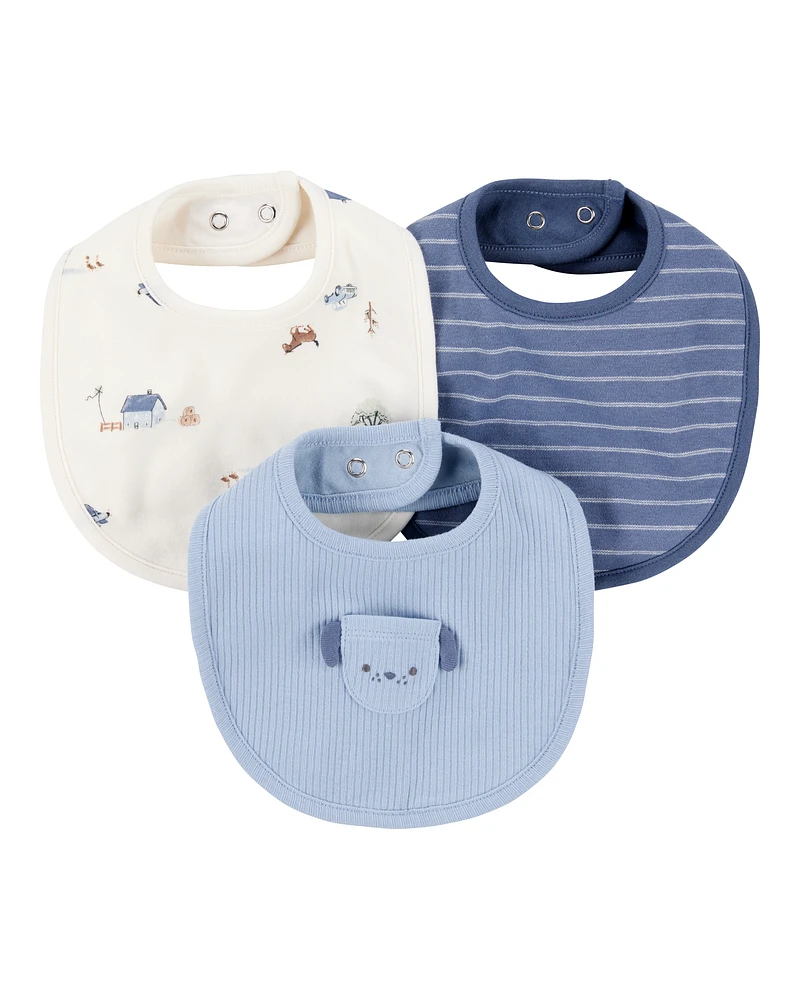 Baby 3-Pack Dog Bibs
