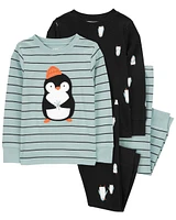 4-Piece Penguin 100% Snug Fit Cotton Pyjamas