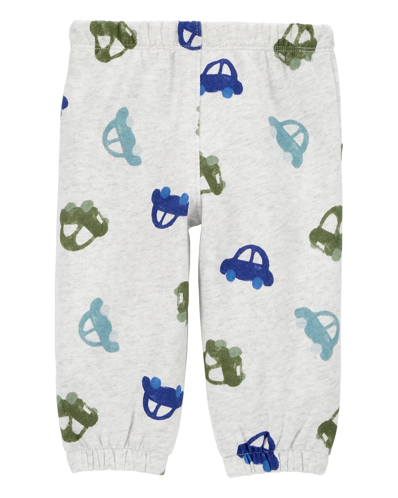 Baby Car Print Pull-On Fleece Pants