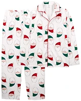 Adult 2-Piece Santa Fleece Coat Style Pyjamas