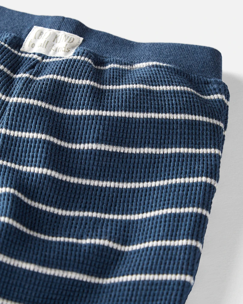 Baby Waffle Knit Set Made with Organic Cotton Stripes