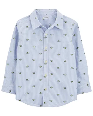 Dinosaur Button-Front Shirt