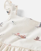 Baby Organic Cotton Coastal-Print Dress