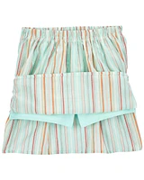 Kid 2-Piece Butterflies Flutter Top & Striped Skort Set