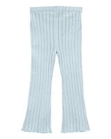 Baby Sweater Knit Pull-On Flare Pants - Blue