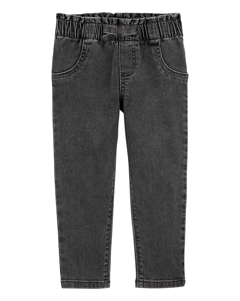Baby Pull-On Denim Pant - Black