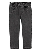 Baby Pull-On Denim Pant - Black