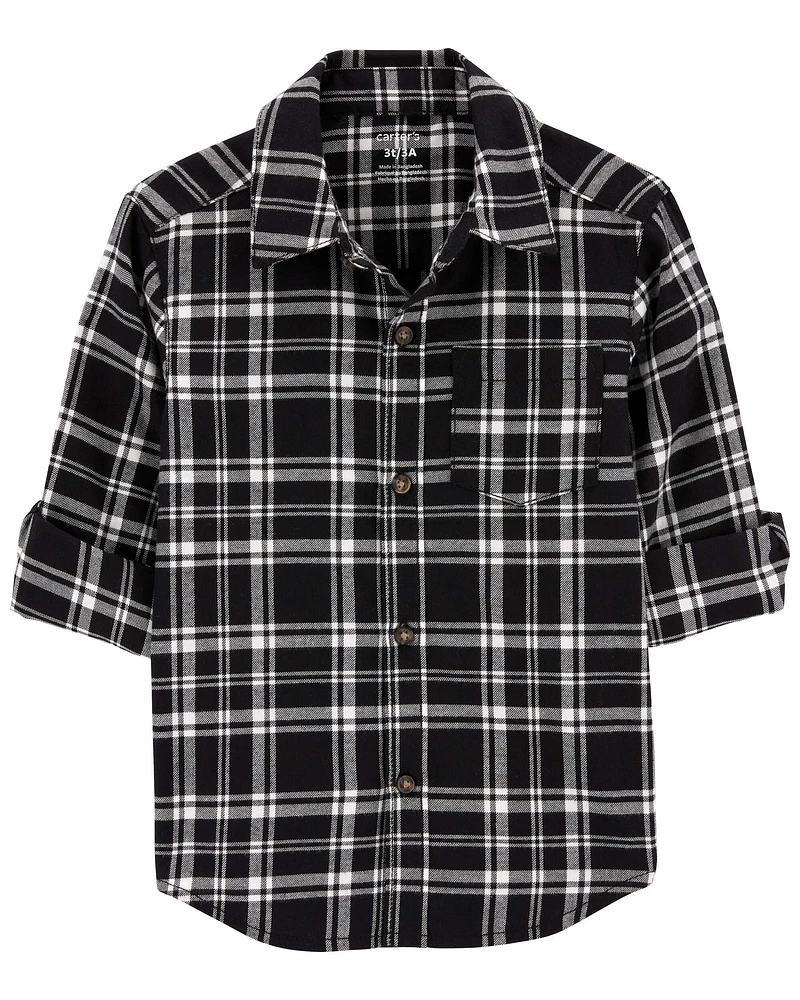 Toddler Plaid Twill Button-Down Shirt