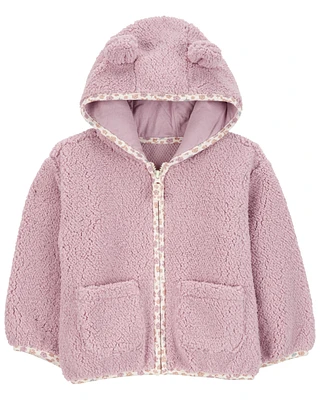 Toddler Zip-Up Sherpa Hooded Jacket