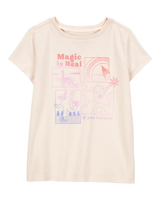 Kid Magic Is Real Short-Sleeve Graphic Tee - Ivory
