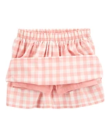 Toddler 2-Piece Gingham Skort Outfit Set