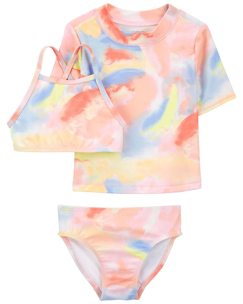 Tie-Dye 3-Piece Rashguard Set