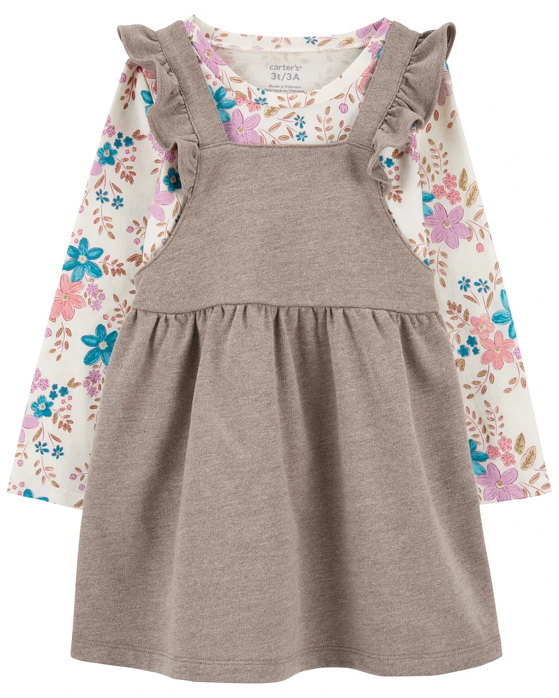 Toddler 2-Piece Floral Tee & Flutter Dress Set