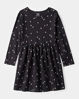 Girls Halloween Ghost Long-Sleeve Dress